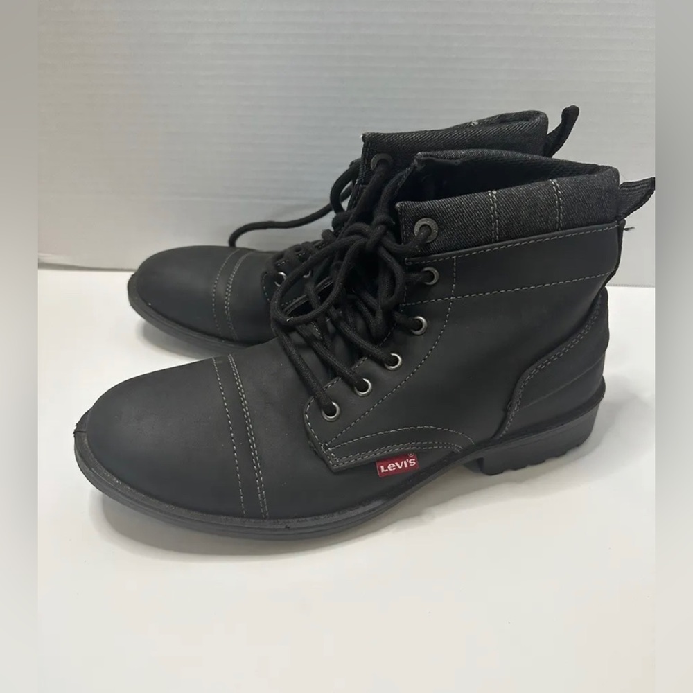 Levis Men's Cobalt-WX-2.0 Boots Work Shoes Lace-Up Black Mono Chrome